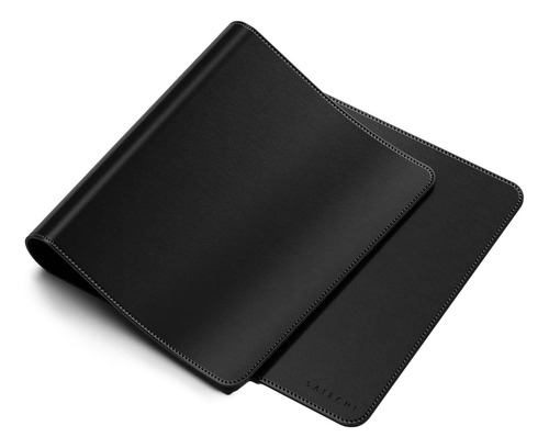 Alfombrilla De Escritorio Premium De Cuero Vegano - Negro