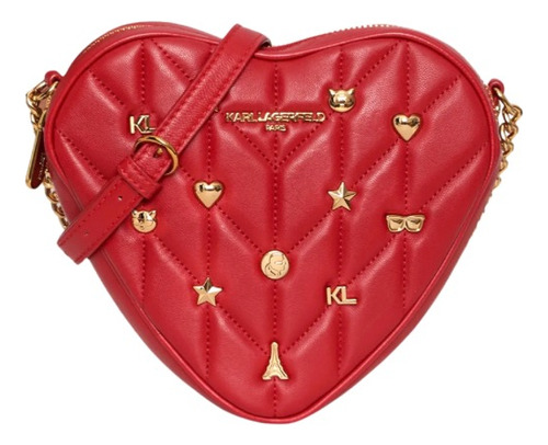 Bolsa Karl Lagerfeld Corazón, Original Con Etiqueta, Moderna