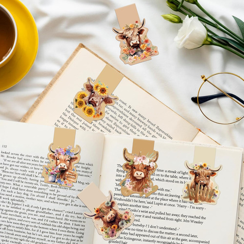 Highland Cow - Marcadores Magnéticos Paquete De 6 Imanes D