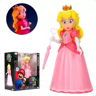 Figura Princesa Peach Super Mario Bros Movie Jakks