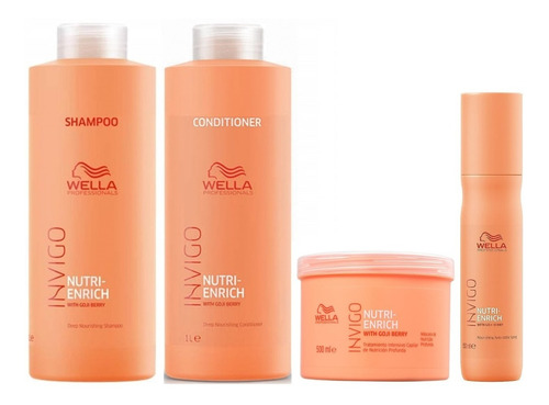 Shampoo Lt +condition +masc +spray Wella Invigo Nutri Enrich