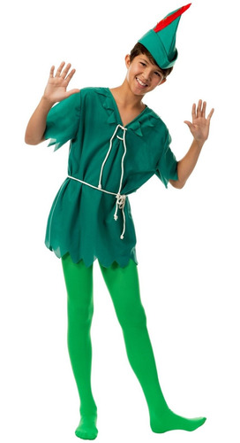 Disfraz Talla Small 4-6 Para Niño De Peter Pan Halloween