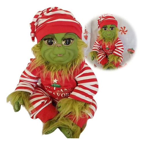 Muñeca Grinch, Lindo Peluche De Peluche Navideño