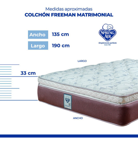 Colchón Matrimonial Ortopédico + Box Spring Air Freeman Sp