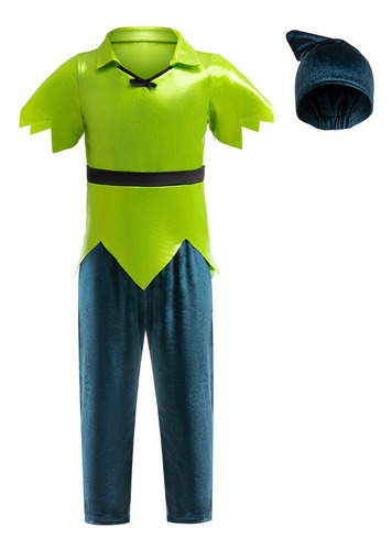 Carnaval Nuevo Cosplay Peter Peter 's Children' S Two Hat Boys Halloween Birthday Party Stage Performance Clothing Set