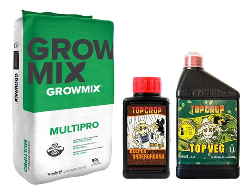 Growmix Multipro 80lts Top Crop Underground 100ml Con Veg 1l