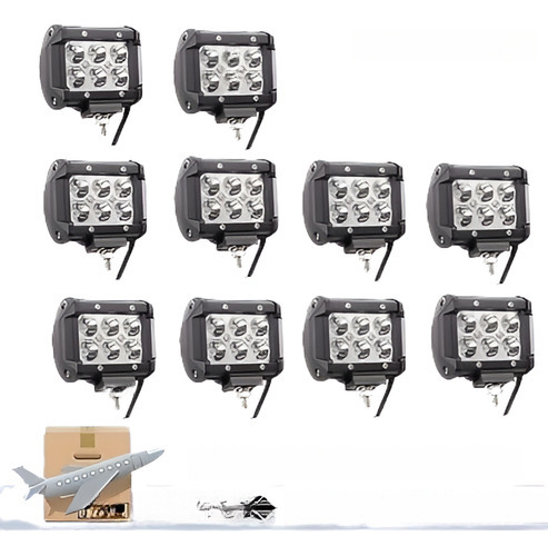 10pcs 18w 4 Pulgadas Vainas Inundación Cree Led Barra De Luz