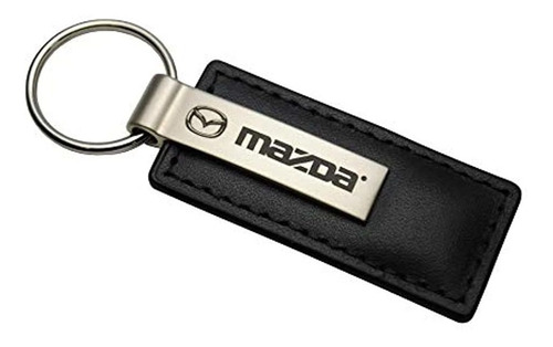 Mazda Negro Piel Key Cadena