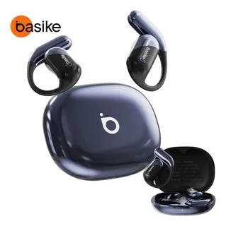 Fone de Ouvido Sem Fio Bluetooth 6.1 Esportivo OWS Com Ganchos Estéreo Hi-Fi com Microfone para Chamadas Claras, Controle de Volume Basike Fone