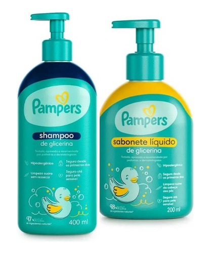 Kit Pampers Shampoo De Glicerina + Sabonete Líquido 200ml