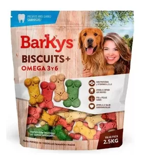 Biscuits Con Omega 3 Y 6 Barkys Hueso Premios 2.5 Kg