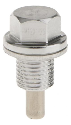 2 X1.25 Tapón De Drenaje Anodizado Cárter De Aceite Plata