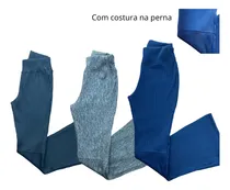 Comprar Kit Com 3 Calças Flare Malha Canelada 3d Detalhe Na Perna