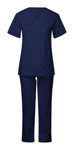 Conjunto De Uniformes Médicos Unisex Con Cuello En V -