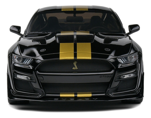 Miniatura Ford Mustang Shelby Gt500-h (Hertz) 2023 Preto 1:18 Solido