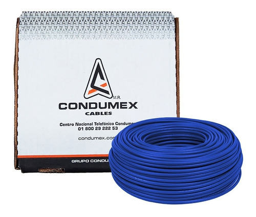 Caja 100 Mts Cable Azul Thw Cal 8 Awg Condumex Vinanel Xxi