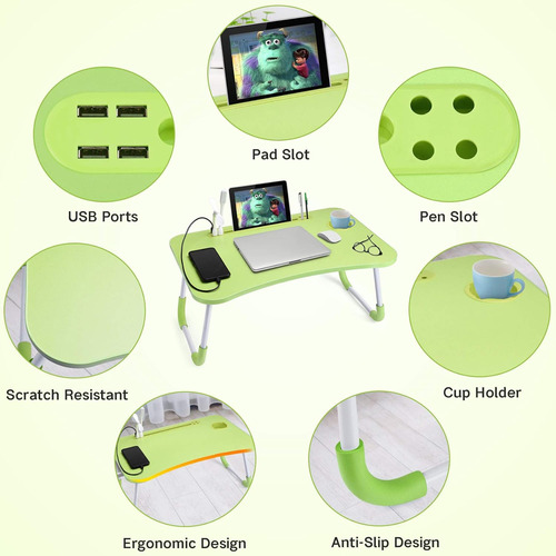 Computadora Plegable Laptop, Mesa De Cama Plegable, Ban...
