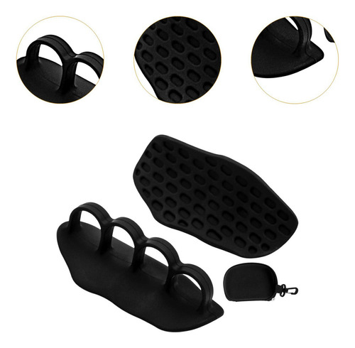 1 Pair Of Black Weightlifting Grips