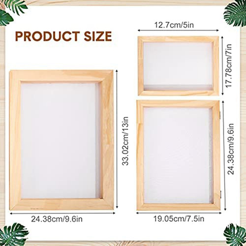 Kit De Pantalla Para Hacer Moldes De Papel De Madera De 3 Pi