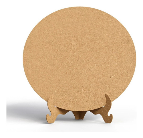 Mini Painel Redondo Liso Cru Para Decoração De Mesa