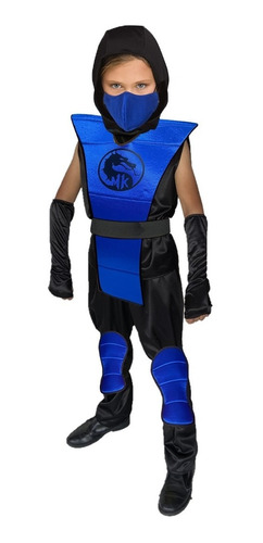 Cosplay Sub Zero Disfraz Niños Mortal Kombat Scorpio 