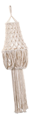 Tejida A Mano Macramé Borla Lámpara Sombra Boho Colgante