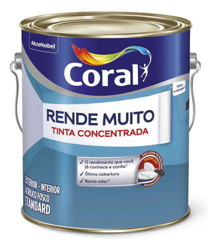 Tinta Acrílica Rende Muito Standard Fosco 3,2l - Coral Sino Cor Verde-limão