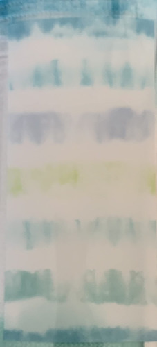 Lla Teñido Anudado Verde Azul Blanco Tamaño Para Niño 28.0 X