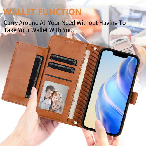 Funda Con Tapa Para Intel P55 Plus Protection, Suave Piel Sintética, Funda Tipo Cartera Con Cremallera Y Tarjetero