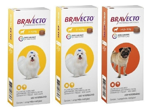 Bravecto Combo ( 2 ) 2 A 4,5 ( 1 ) 4,5 A 10 Imediato