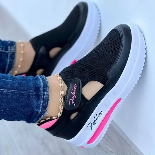 Tenis Plataforma Mujer Talla Grande Casual Transpirable Cuotas