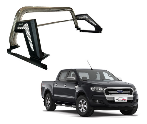 Roll Bar Bronx Mv Acero / Negro Ford Ranger 2012-2022