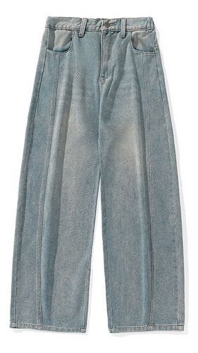 Pantalones Vaqueros Retro Lavados Pantalones Anchos Sueltos