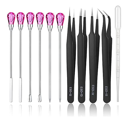 11 Pcs Silicone Resin Mold Tools Set Stirring Needle Sp...