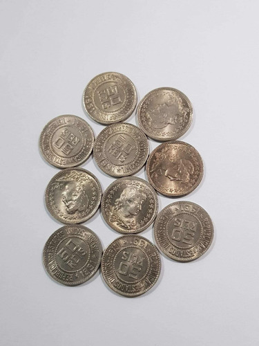 Lote 10 Moedas De 50 Réis 1931 Flor De Cunho Excepcional!