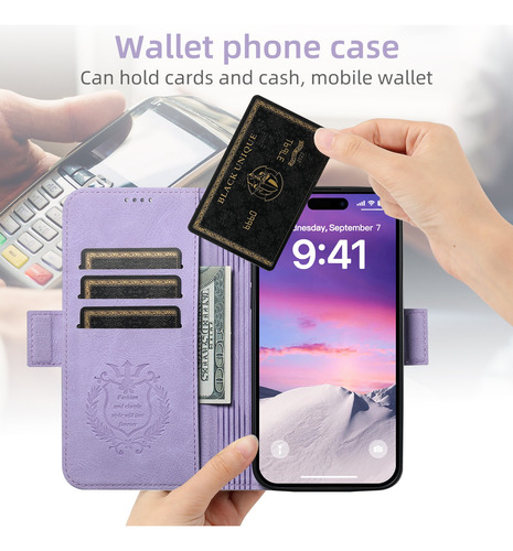 Capa De Couro Protetora Para Iphone16pro Flip Phone Case