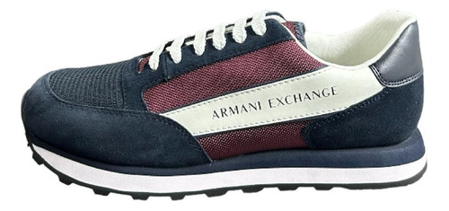 Tenis Armani Exchange Azul Marino Tinto Mod. Xux083