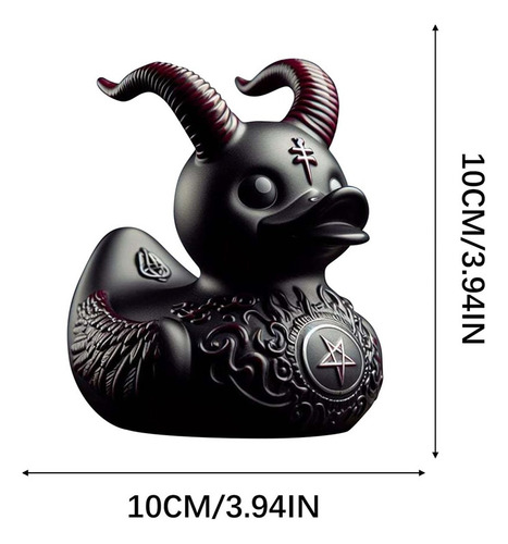 Patos De Resina De Pato Goth Para Halloween, Novedoso Cuern