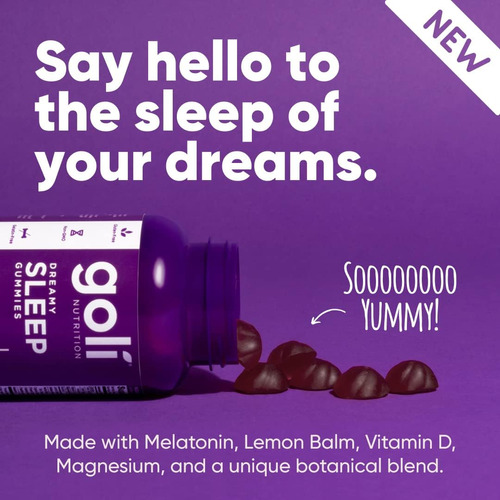 Goli Dreamy Sleep Gummy - 60 Conde - Melatonina, Vitamina D,