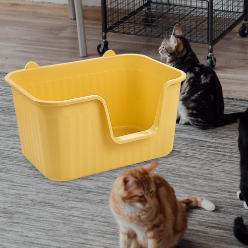 Lavabo Para Arena Para Gatos, Caja De Arena Para Xl Amarillo