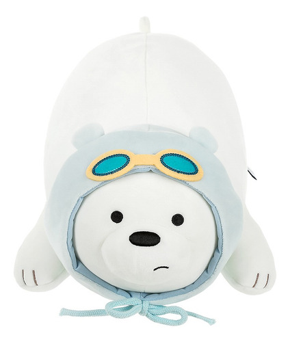 Miniso Peluche Polar Blanco Con Lentes We Bare Bears 38 Cm
