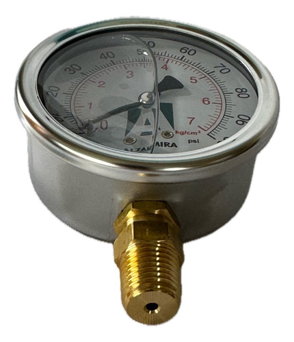 Manómetro Con Glicerina 0-100 Psi Altamira,man0-100g