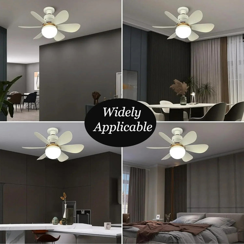 Ventilador De Techo Led De 3 Modos, Lámpara Silenciosa Moder