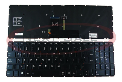 Imagen 1 de 2 de Teclado Español Toshiba L50-b S55 P55w C55-c C50-c Iluminado