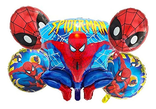 Bcd-pro Set Of Superhero Spiderman Foil Balloons For Boy Gir