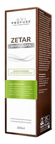 Shampoo Zetar Anticaspa Diário Profuse 200ml