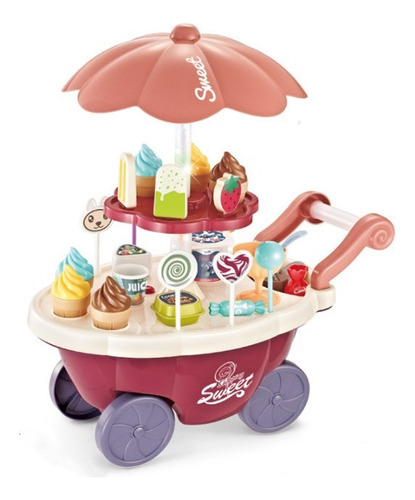 Carrito De Helado De 36 Piezas Con Luces Musicales, Juguetes