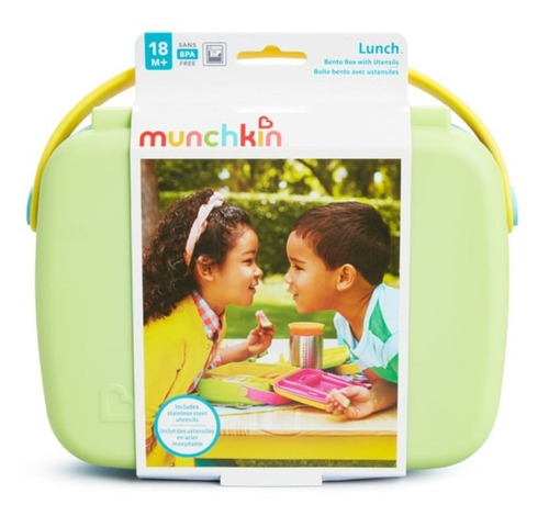 Lancheira Kids Bento Box Munchkin ® Verde / Azul / Amarelo
