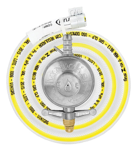Registro Regulador De Gás Com Mangueira Vinigás
