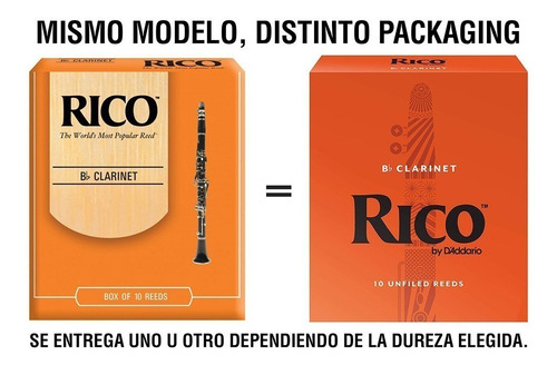 Imagen 3 de 4 de Cañas Rico Para Clarinete Sib